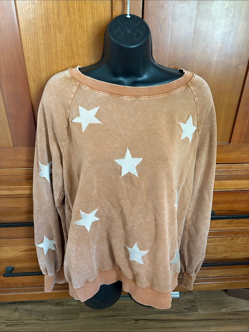 Billy T embroidered star Pullover Sweatshirt in Rust